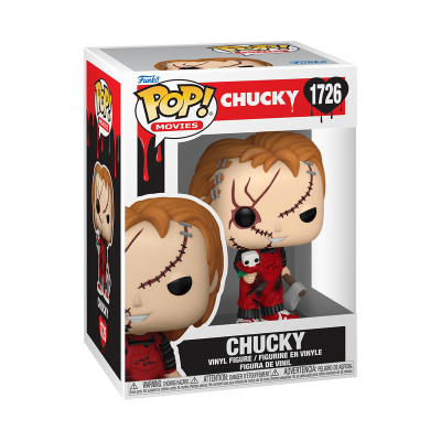 Boneco Funko Pop! Chucky 1726 em caixa de exposição