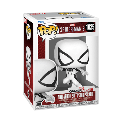 Boneco Funko Pop! Anti-Venom Suit Peter Parker da Marvel Spider-Man 2 na caixa