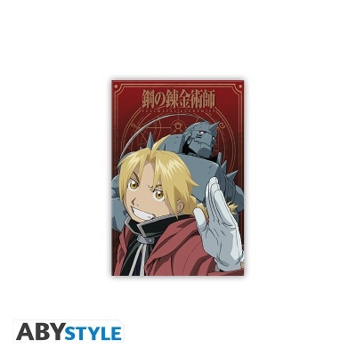 Póster de Fullmetal Alchemist com Edward e Alphonse Elric