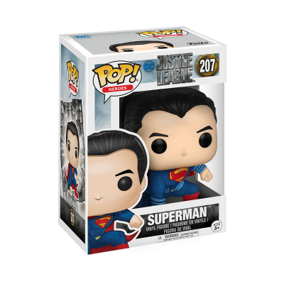 Funko Pop! Superman em caixa com texto e número