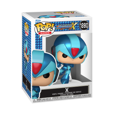 Figura Funko Pop! Mega Man X azul em caixa