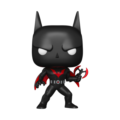 Estatueta Funko Pop do Batman em preto e vermelho