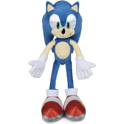 Pelúcia do Sonic azul com luvas brancas e sapatos vermelhos