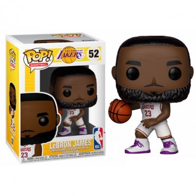 Figura Funko Pop LeBron James dos Lakers com bola de basquete