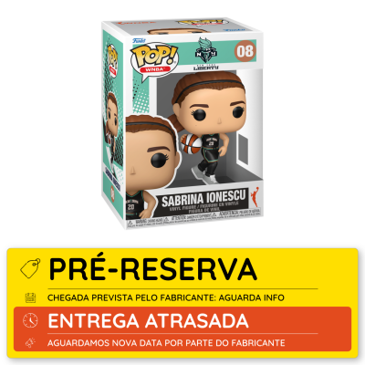 Figura Funko Pop! Sabrina Ionescu com bola de basquetebol na caixa