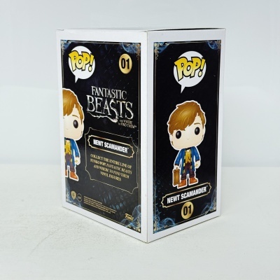 Caixa Funko Pop Newt Scamander número 01 de Fantastic Beasts