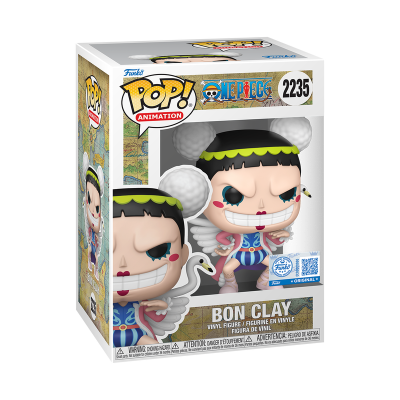 Boneco Funko Pop Animation Bon Clay da série One Piece na caixa