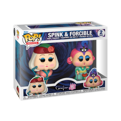 Funko Pop! Movies conjunto Spink & Forcible edição Coraline 15 com duas figuras vinílicas em caixa transparente