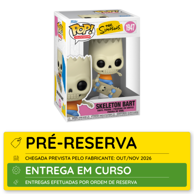 Figura Funko Pop! Skeleton Bart dos Simpsons na caixa
