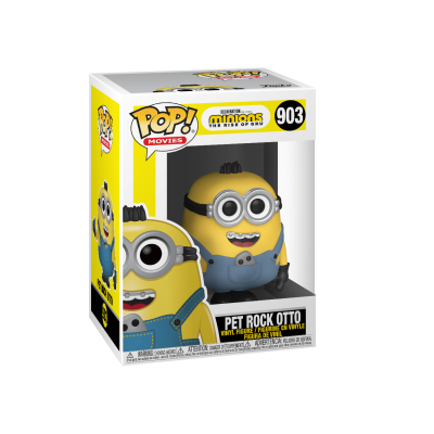 Figura POP! Minion Pet Rock Otto, número 903, em caixa com janela transparente