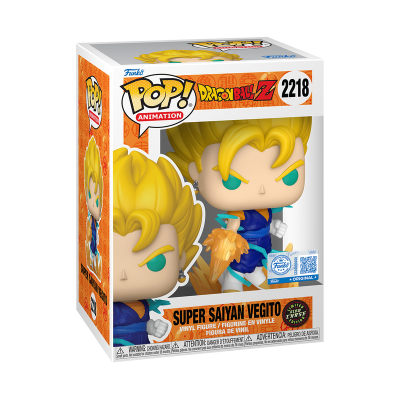 Funko Pop Super Saiyan Vegito Dragon Ball Z número 2218 na embalagem