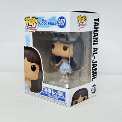 Figura Funko Pop! Tahani Al-Jamil da série The Good Place na caixa