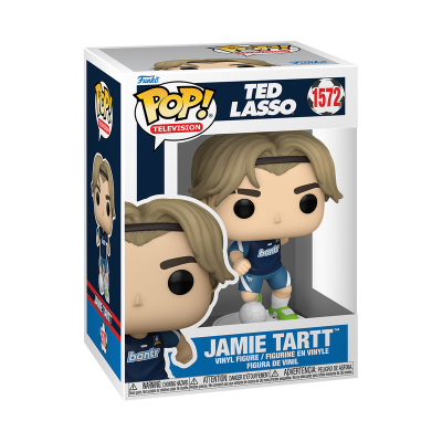 Funko Pop! Jamie Tartt da série Ted Lasso em embalagem original.