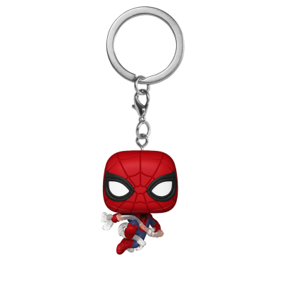 Porta-chaves com pendente Homem-Aranha em vinil e metal