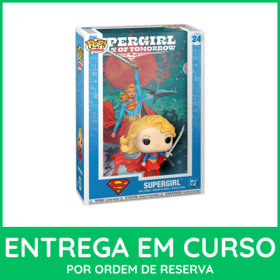 Figura Funko Pop Supergirl em caixa com arte da personagem