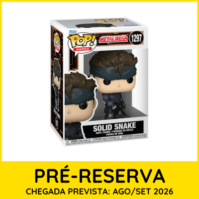 Funko Pop! Solid Snake 1297 Metal Gear Solid em caixa transparente