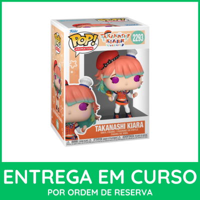 Funko Pop Takanashi Kiara vinil na sua embalagem