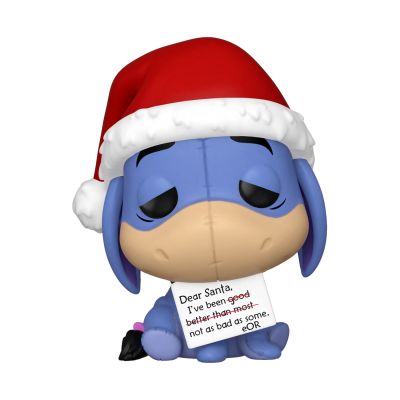 Figura colecionável do personagem Tigrão com gorro de Natal e cartão