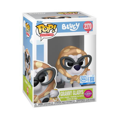 Figura Funko Pop Granny Gladys com óculos e lenço, vinil texturizado na caixa