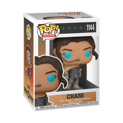 Figura Funko Pop! de vinil da personagem Chani do filme Dune na embalagem