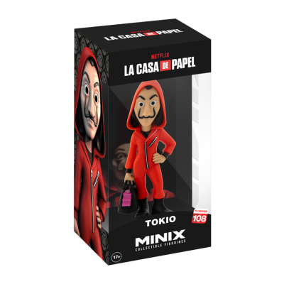 Figurina coleção Tokio de La Casa de Papel em caixa preta