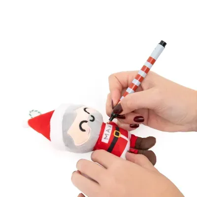 Boneco de peluche do Pai Natal personalizado com marcador