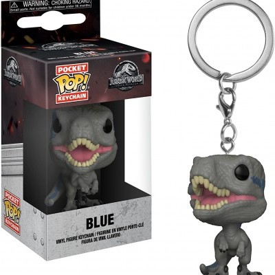 Chaveiro Vinil Blue Jurassic World na caixa