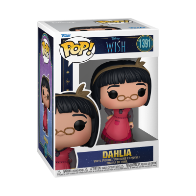 Figura Funko Pop! em vinil da personagem Dahlia Disney numa caixa transparente