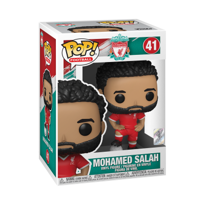Figurina Funko Pop! Mohamed Salah do Liverpool em caixa