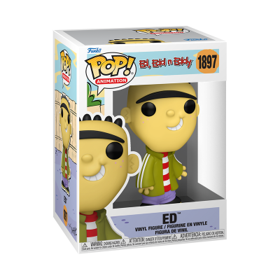 Figura Pop! Animation Ed da série Ed, Edd n Eddy embalada em caixa colorida nº 1897.