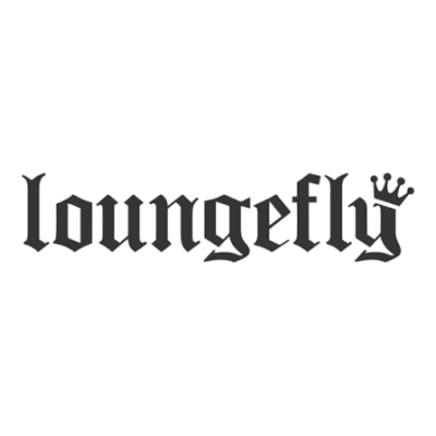 Logotipo loungefly preto com coroa