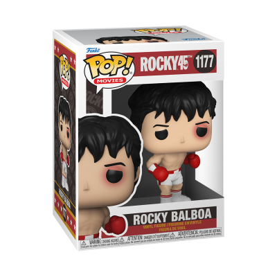 Figurine Funko Pop Rocky Balboa em embalagem com janela transparente