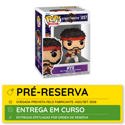 Figura Funko Pop! Ryu do Street Fighter em caixa