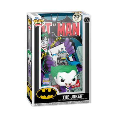 Figura Funko Pop! The Joker cabelo verde roupa roxa embalagem Batman
