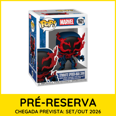 Funko Pop! Marvel Symbiote Spider-Man 2099 em caixa branca e azul