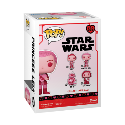 Caixa de figura colecionável Pop! Star Wars Princesa Leia número 589