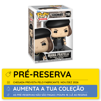 Figura vinyl Funko Pop Mama Fratelli The Goonies na embalagem