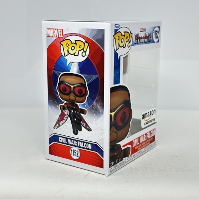 Funko Pop! Civil War Falcon Marvel número 1152 em embalagem Amazon Exclusive