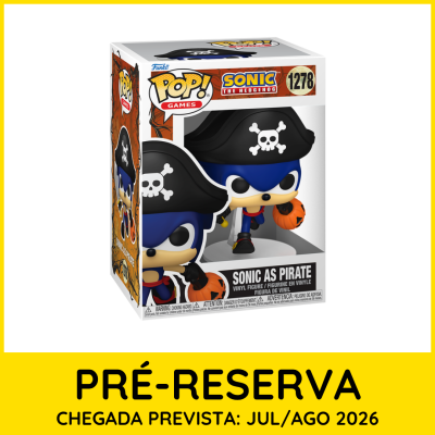 Figura Funko Pop Sonic as Pirate em caixa com janela