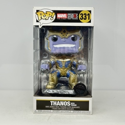 Funko Pop Thanos com trono na embalagem