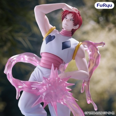 Figura colecionável de personagem masculino com roupa branca e cabelo vermelho