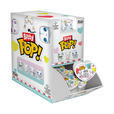Expositor de figuras colecionáveis Bitty Pop! com personagens do filme The Nightmare Before Christmas