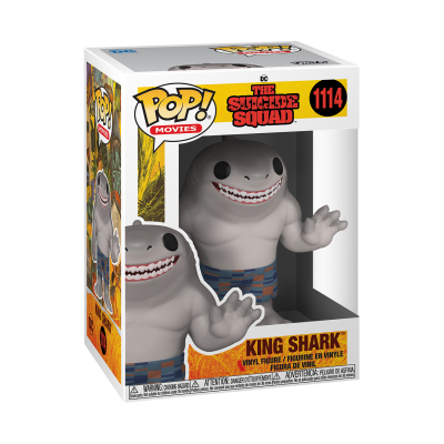 Figura vinil King Shark em caixa Pop! Movies The Suicide Squad
