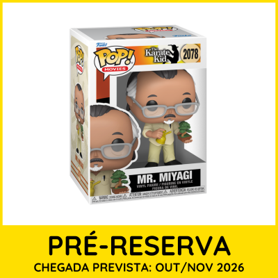 Figura de vinil Mr. Miyagi Pop! Movies na caixa