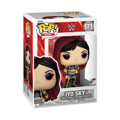 Boneco Funko Pop! WWE de Iyo Sky em embalagem
