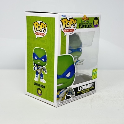 Figura colecionável Pop! Leonardo das Teenage Mutant Ninja Turtles na caixa