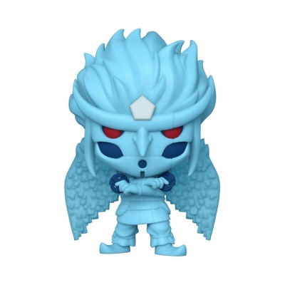 Figura Funko Pop azul claro com asas e olhos vermelhos