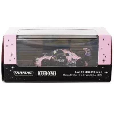 Miniatura de carro Audi R8 LMS GT3 evo II em caixa transparente e rosa