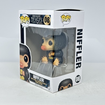 Funko Pop! caixa com figura Niffler da linha Fantastic Beasts.
