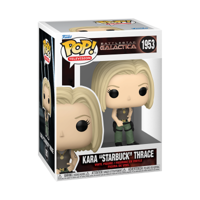 Figura Funko Pop Kara Starbuck Thrace Battlestar Galactica número 1953 na caixa